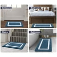 thumbnail image 7 of Smiry Luxury Microfiber Set 2 Pieces Bathroom Rug Mat 20"x30"and U-Shaped Contour Toilet Rug 24"x20" ，Soft Absorbent Bath Rug Non-Slip Plush Shaggy Bath Carpet,Navy Blue, 7 of 7