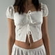 thumbnail image 2 of Gibobby Camiseta informal corta para mujer con ombligo expuesto Allmatch, correas de chaleco(Blanco,M), 2 of 5