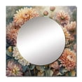 thumbnail image 2 of Designart "Chrysanthemum Scenery Orange Pink II" Floral Chysanthemum Square Mirror For Wall Decor - Large Orange Square Mirror Printed Wall Decor - Traditional Square Living Room Mirror, 2 of 5