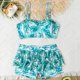 thumbnail image 1 of Traje de baño de 2 piezas para mujer, trajes de baño para mujer, conjunto de traje de baño de dos piezas con estampado de verano para niños, top de poliéster para niños, 1 of 7