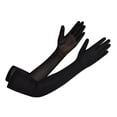 thumbnail image 2 of 1 Pair Silicone Anti-slip Palm Flip Fingertip Long Arm Sleeves Solid Color Anti-UV High Elasticity Women Outdoor Ice Silk Long Cycling Gloves Costume Accessories, 2 of 8
