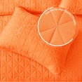 thumbnail image 6 of Exclusivo Mezcla King Size Quilt Bedding Set, Lightweight Soft Orange King Bedspreads Coverlets with Geometric Stitched Pattern, 6 of 8