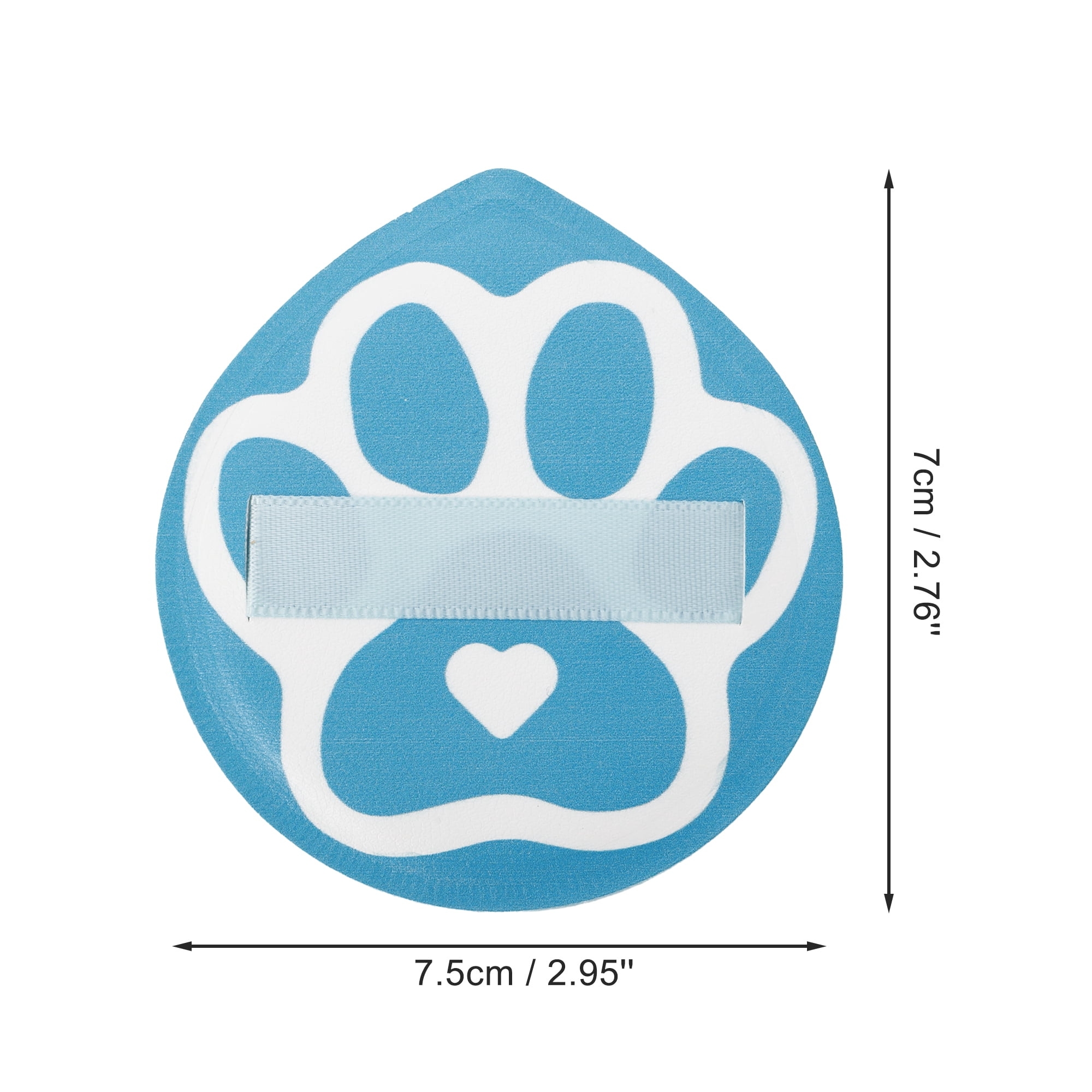 Unique Bargains 1 Pc Portable Cat Paw Face Makeup Sponge Blue