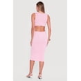 thumbnail image 3 of Women's Rib Knit Cut Out Back Midi Tank Dress, 3 of 3
