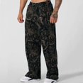thumbnail image 4 of Men's Camo Sweatpants Athletic Workout Track Pants Black Size XL, 4 of 4