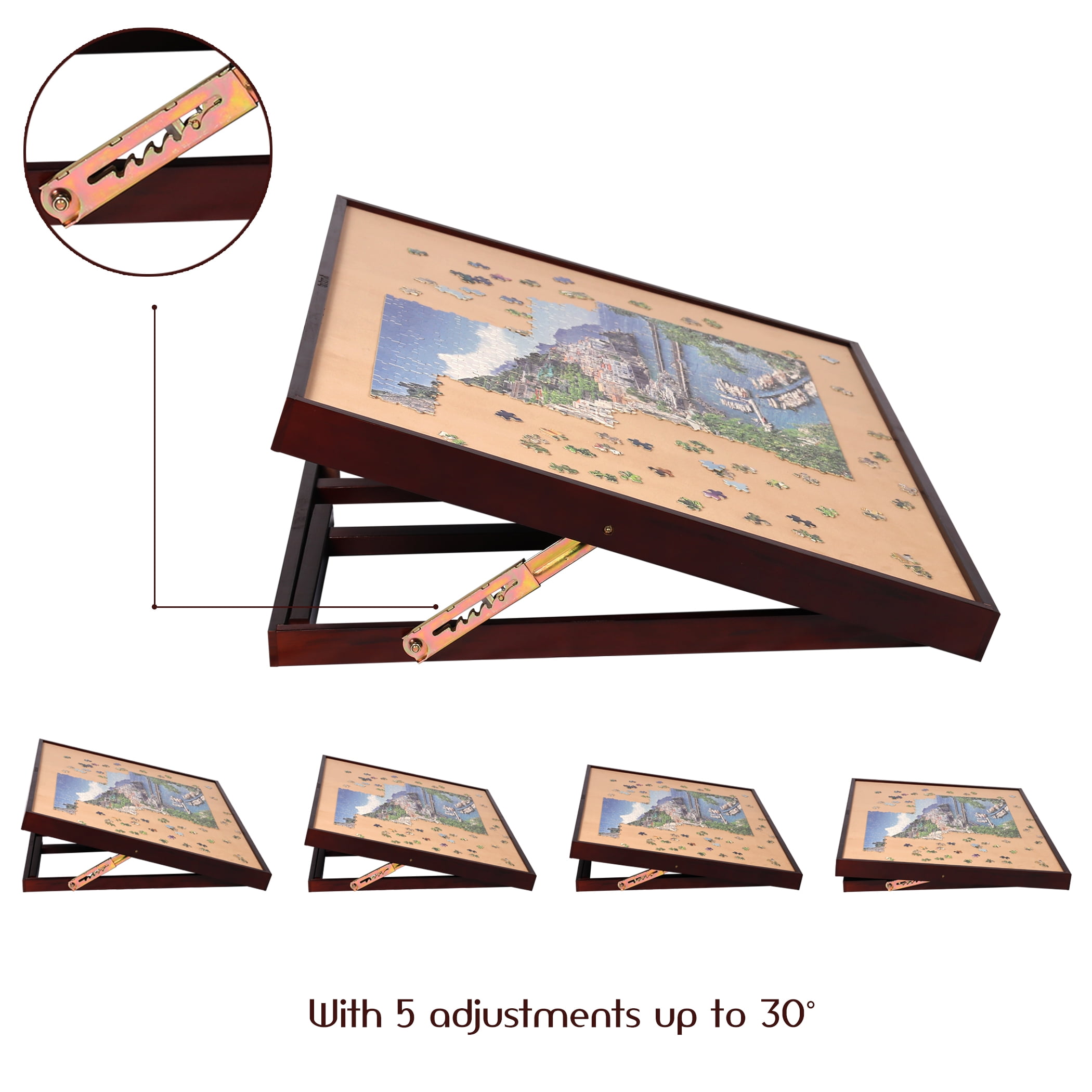Lavievert Wooden Jigsaw Puzzle Table Large Portable Folding Tilting Table for Up to 1,500 Pieces Puzzles