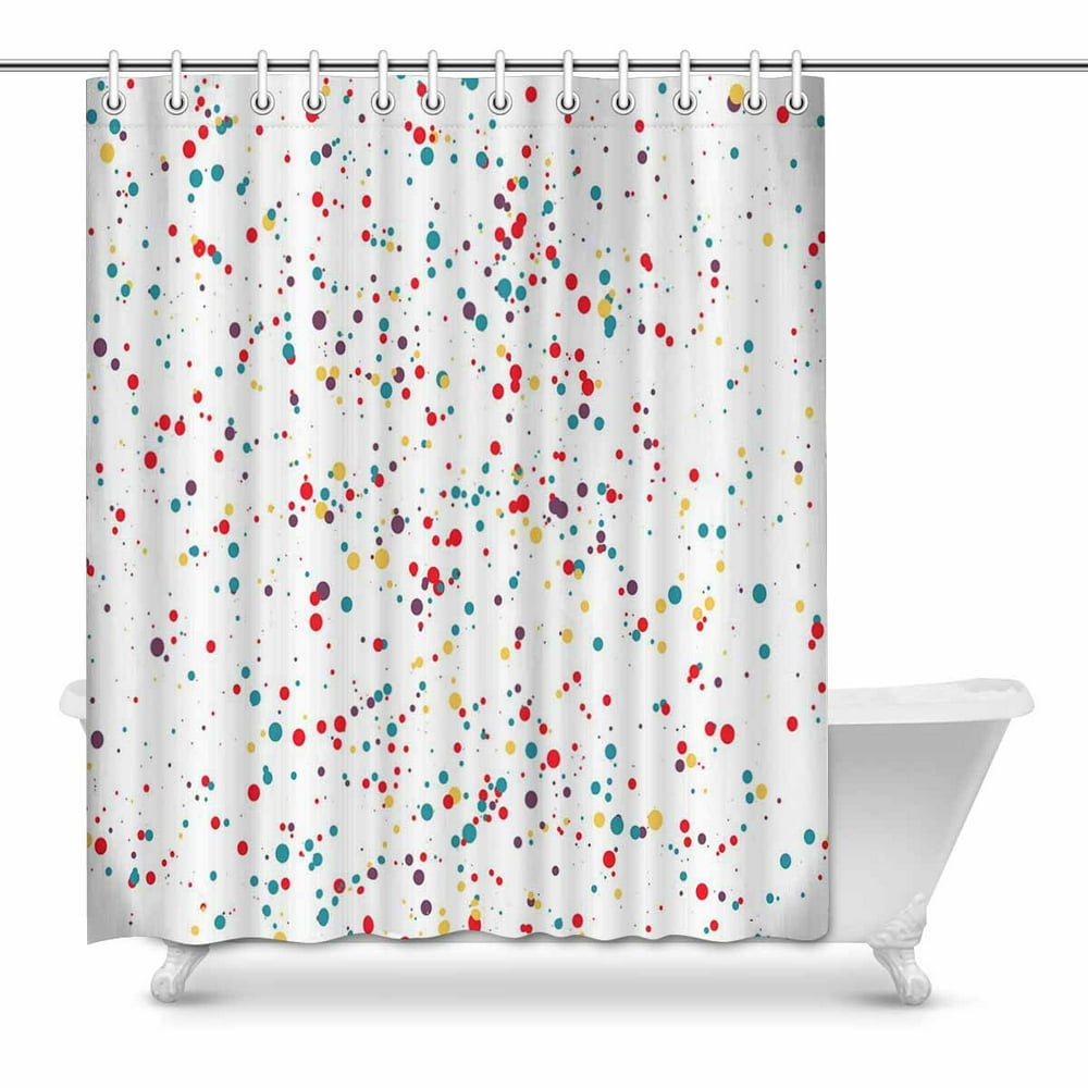 MKHERT colorful Confetti dots Bathroom Shower Curtain 60x72 inch