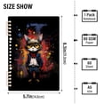 thumbnail image 3 of Cat in Suit Ring Binder Notebook Journey Note Diary College Ruled Spiral Notebook Study Loose Leaf Paper A5 60 Pages, 3 of 8