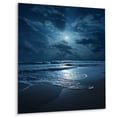 thumbnail image 2 of Designart "Beach Photo peaceful Moonlight I" Nautical & Beach Metal Wall Art, 2 of 5