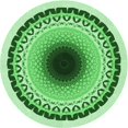 thumbnail image 1 of Ahgly Tapis Rond Lavable en Machine Intérieur Vert Jade Transitionnel, 7 Pieds Rond, 1 of 7