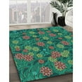 thumbnail image 3 of Ahgly Company Machine Washable Indoor Square Transitional Light Sea Green Area Rugs, 5' Square, 3 of 7