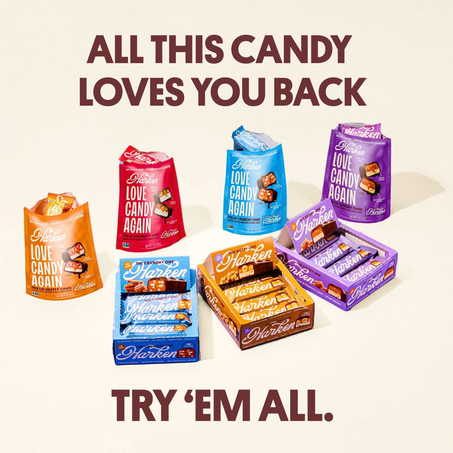 Harken The Gooey One Salted Date Caramel Candy Bar 1 Each