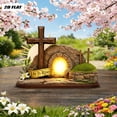 thumbnail image 5 of YingYouFu Empty Tomb Easter Scene and Cross Decoration He Is Risen Tabletop Decor Religious Wooden Signs Jesus Cross Table Centerpieces for Religious Home Mantels Tabletop Christian Gifts, 5 of 8