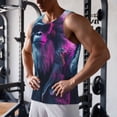 thumbnail image 5 of Gukieu Hip-Hop Glasses Gorilla Print Men's Quick Dry Fitness Vest, Round Neck Sleeveless Fitness Bodybuilding Top-Small, 5 of 7