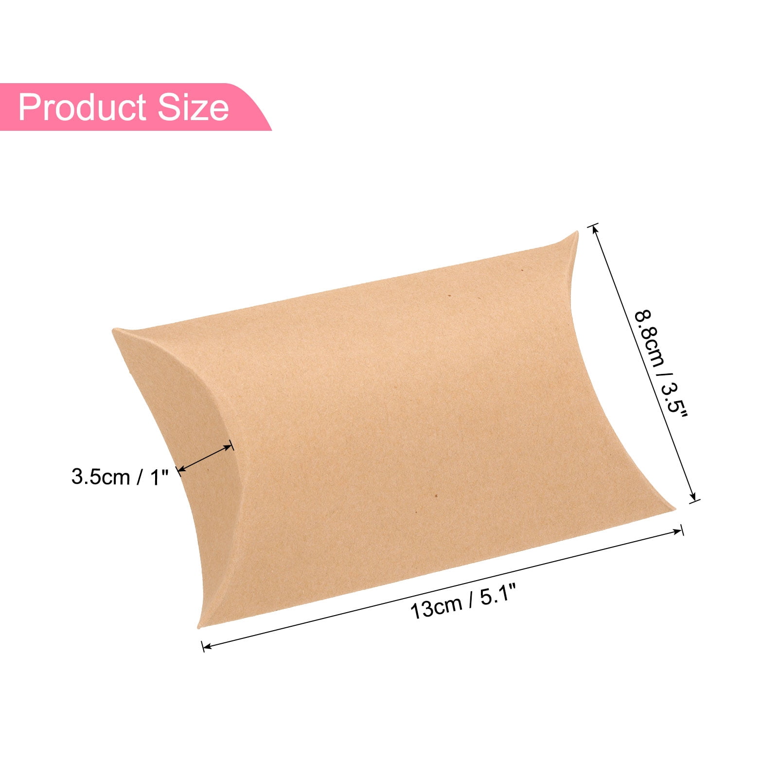 Unique Bargains Gift Boxes with Ribbons Presents Paper Candy Favor Box 5.1"x3.5"x1" Brown