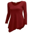 thumbnail image 2 of CHOK Tunique Longue à Manches Longues Col en V pour Femmes Robe T-Shirt, 2 of 3