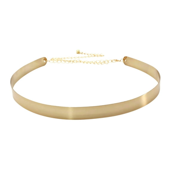 Stylish Shiny Mirror Metal Waist Belt For Women Adjustable Small To Plus Size