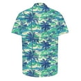 thumbnail image 6 of Yteetum Men's Short Sleeve Shirts Floral Print Hawaiian T Shirt Casual Button Down Short Sleeve Lapel Beach Summer T-Shirts, 6 of 7