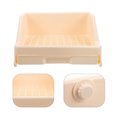 thumbnail image 1 of Mobutofu 1Pack Beige Rectangular Plastic Rabbit Litter Box for Small Animals Indoor Pet Use 11.8x9.1x6.1in, 1 of 5