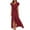 Red, variant on YanHoo Women's Elegant Maxi Dresses Summer Ruffle Short Sleeve V Neck Tie Waist High-low Dress Cocktail Party Swing Dress