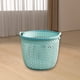 thumbnail image 4 of Cesto de ropa sucia portátil azul con asa, gran estante de ropa, cesto de ropa de baño hueco, cesto de ropa sucia, pequeño marco de ropa, 4 of 8