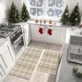 thumbnail image 6 of SAND KEEPER Light Green Plaid Kitchen Mat Set of 2, Non Slip Absorbent Washable Kitchen Rugs 17"x28" and 17"x48", Low Profile Runner Rug for Kitchen Sink Laundry Room, Farmhouse Decor, 6 of 6