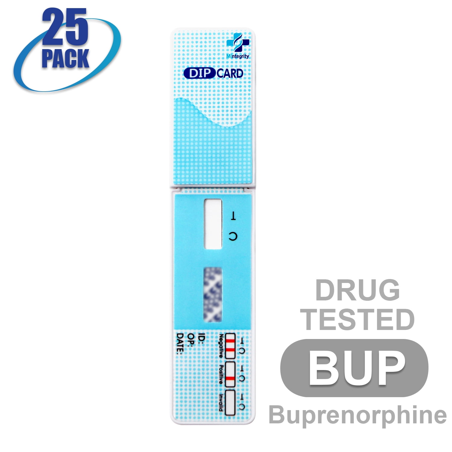 Mintegrity [25pk] - 1-Panel Dip Card Instant Urine Drug Test - Buprenorphine (BUP) #MI-WDBU-114