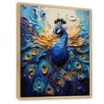 thumbnail image 2 of Designart "Feather Drips Peacock I" Animals Floater Framed Canvas Print, 2 of 7
