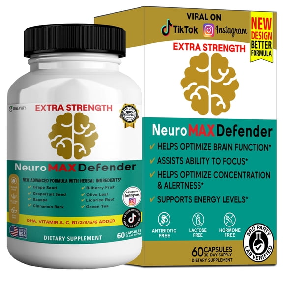 GreenVify Neuro Max Defender – Daily Brain Health, Focus & Cognitive Support Supplement