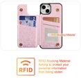 thumbnail image 3 of Funda tipo cartera UEEBAI para iPhone 13 con tarjeteros de piel sintética, 3 of 7