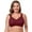Wine Red, variant on Women's Cotton Bra Seamless Unlined Plus Size Comfort Full Coverage Bra 50D