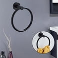 thumbnail image 4 of Toalleros sencillos para baño, soportes para toallas de mano, accesorios de pared Negro, 4 of 8