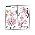 thumbnail image 3 of 2 piezas de pegatinas de pared con diseño de pájaros florales, papel tapiz moderno decorativo impermeable para pared Vertical, 3 of 7