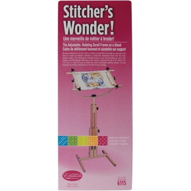 Edmunds 6115 Stitcher's Wonder! Floor Stand Scroll Frame-