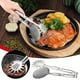 thumbnail image 1 of Pinzas de barbacoa de acero inoxidable Pinzas de parrilla con bloqueo de 31,5 cm para barbacoa al aire libre, cocinar, hornear, asar, utensilio de cocina versátil con bordes dentados Mango largo, 1 of 7