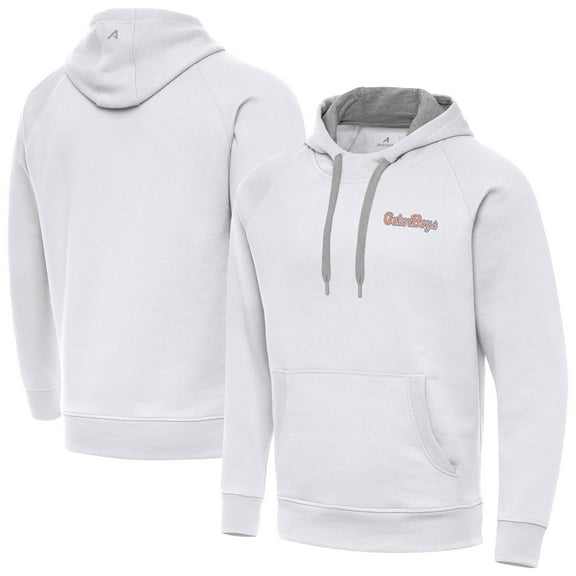 Men's Antigua White Florida Gators GatorBoys Victory Pullover Hoodie