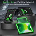thumbnail image 4 of Funda TIMISM para iPad de 9ª, 8ª y 7ª generación con soporte, color negro y verde, 4 of 8