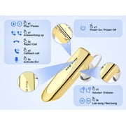 New Bee Bluetooth Headset 24Hrs Talk Time 60 Days Standby Wireless Earpiece with Microphone, Gold