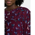 thumbnail image 3 of Terra & Sky Women’s Plus Peasant Blouse with Long Sleeves, Sizes 0X-5X, 3 of 5