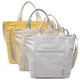 thumbnail image 1 of Bolso grande de lona para el hombro Bolso casual de mujer Bolso de trabajo Bolso de compras Bolso de viaje Bolso bandolera Amarillo + caqui + gris claro, 1 of 5