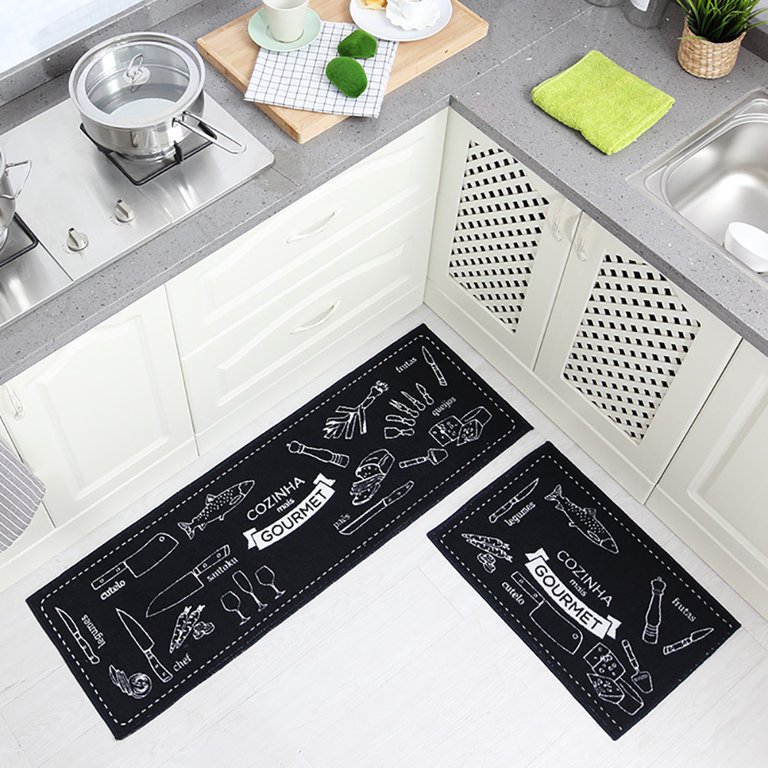 2 PCS Kitchen Floor Mats Sink and Stove Cozinha Design Kitchen