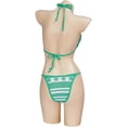 thumbnail image 4 of Anime Sexy Green Swimsuit Bikini Two-Piece Set Swimwear Women Bathing Suit, 4 of 7