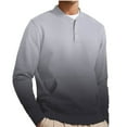 thumbnail image 2 of Maean Men Tops Pullover Casual Long Sleeve Gradient Shirts Regular Tshirts Solid Color Basic Buttons Top, 2 of 4