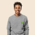 thumbnail image 4 of Dalix Alien Embroidered Fleece Crewneck Long Sleeve Sweatshirt Mens in Athletic Heather S Small, 4 of 5