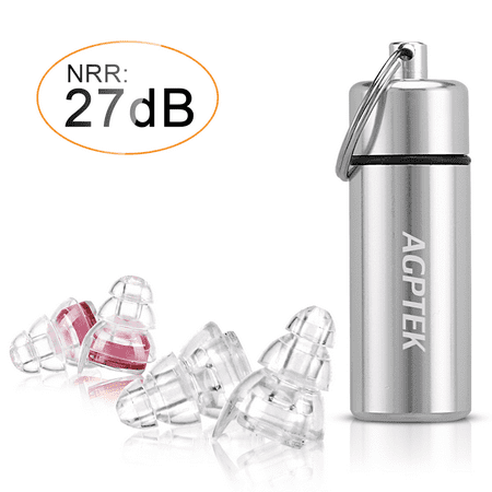 - AGPTEK High Fidelity Ear Plugs, Noise Cancelling Silicone Earplugs with NRR Acoustic Filters of 27dB For Musicians ect