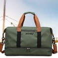 thumbnail image 5 of Litrail FitPact Unisex Gym Duffel Bag with Shoe & Wet Compartments - Washable Cloth Carry-On (18.11''x11.02''x9.84'', Green), 5 of 7