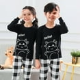 thumbnail image 2 of Ensemble de Pyjamas pour Enfants Imprimé Lapin de Dessin Animé Col Rond Chandail d'Été Pjs Vêtements de Nuit pour Filles Taille 6T, 2 of 6