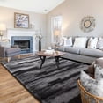 thumbnail image 5 of Cydiria Modern Charcoal Plush Area Rug Scandinavian Shaggy Carpet for Living Room, 4' x 6', 5 of 7