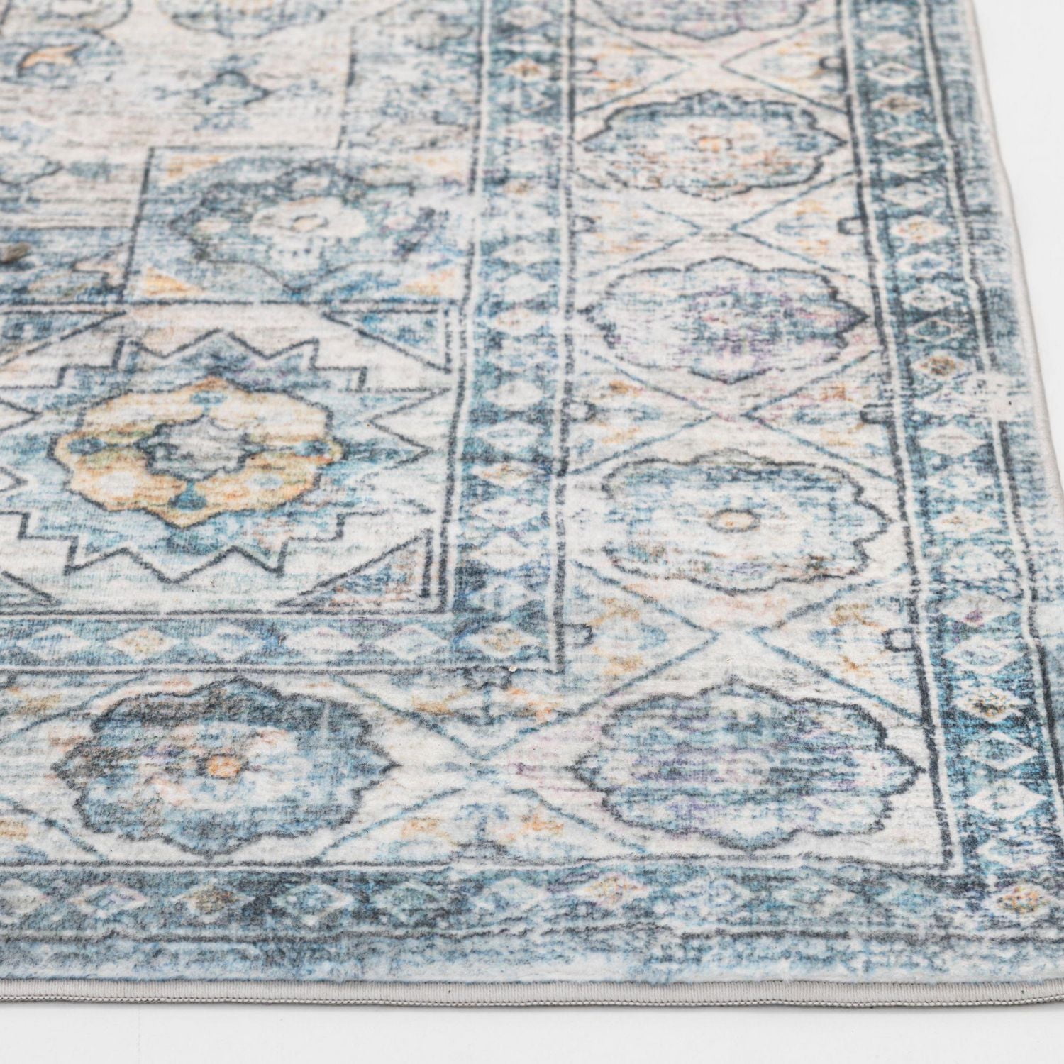Banburry Blue and Ivory Woven Area Rug