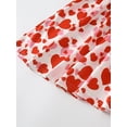 thumbnail image 7 of Fdqin Girls Dresses 4Pcs Floral Print Flutter Sleeve Swing Sundress Sleeveless Cute Summer Midi Dresses Casual Kids A-line Dress Pink White Colorful Red 5-6 Years, 7 of 7